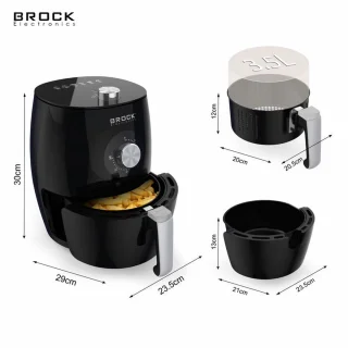 Brock Electronics Airfryer 3.5L Zwart