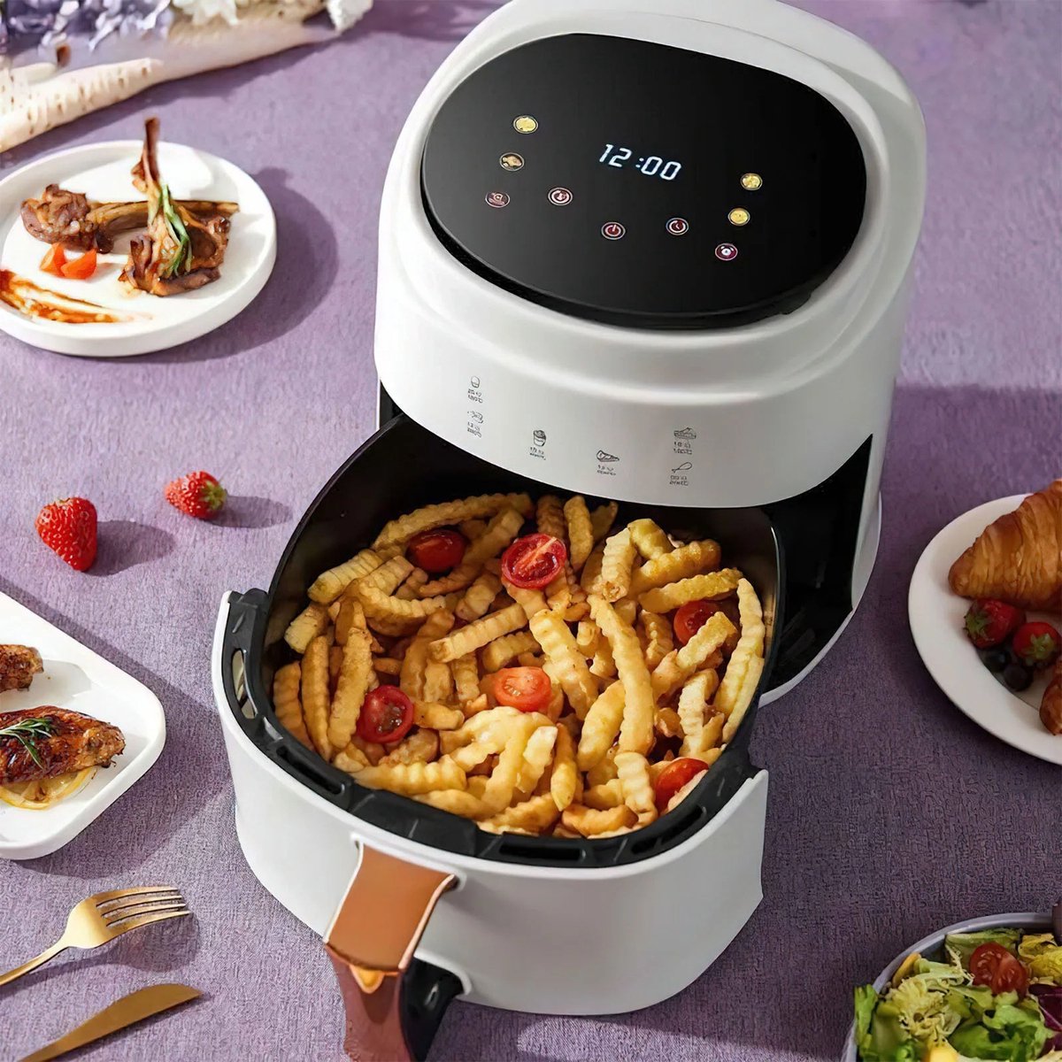 By Barkhuis Airfryer Luchtfriteuse Zwart Transparant
