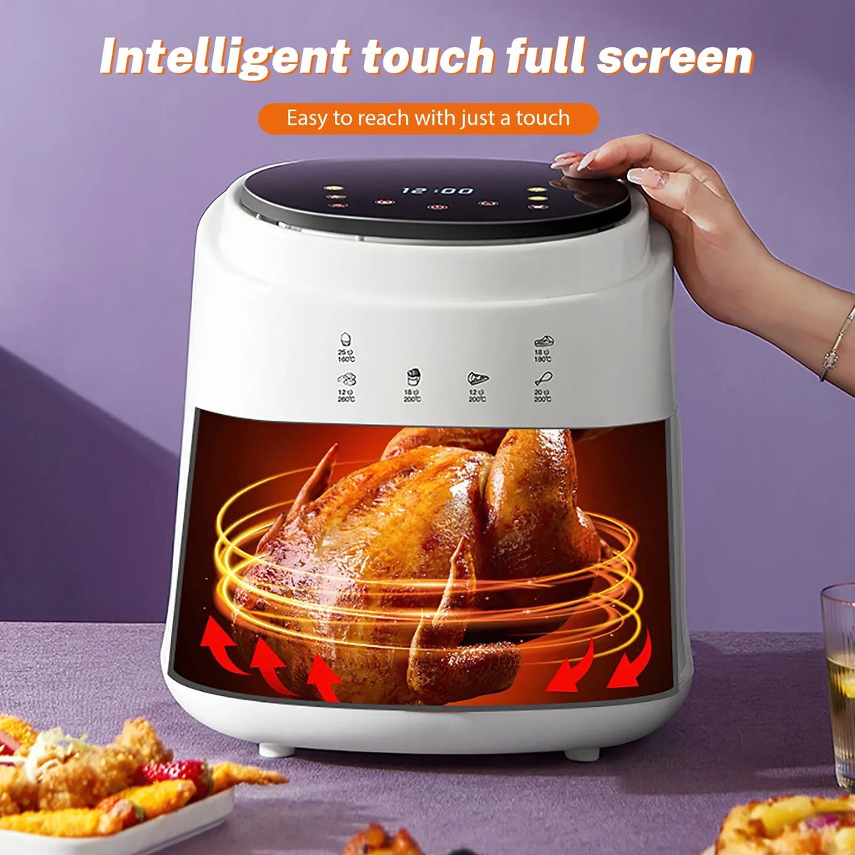 By Barkhuis Airfryer Luchtfriteuse Zwart Transparant