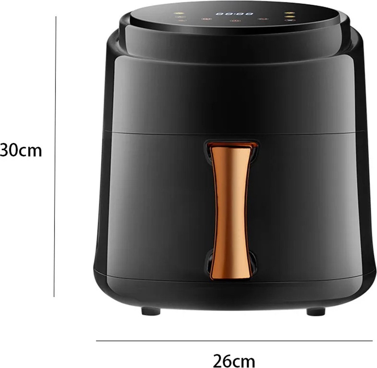 By Barkhuis Airfryer Luchtfriteuse Zwart Transparant