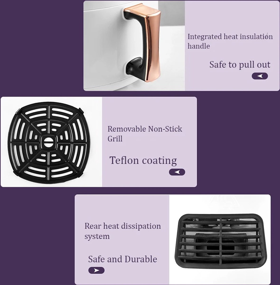 By Barkhuis Airfryer Luchtfriteuse Zwart Transparant