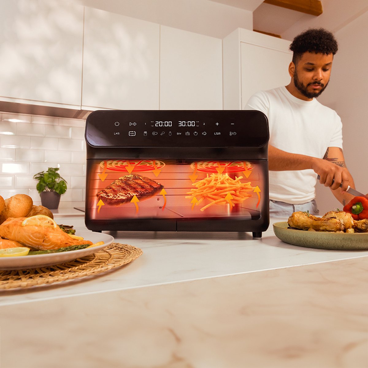 Wat vinden we goed aan de Cecotec Dubbele Airfryer XXL 9L Touchscreen 2800W