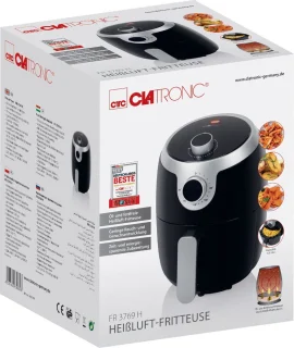 Clatronic FR 3769 H Airfryer Zwart/Zilver 1000W