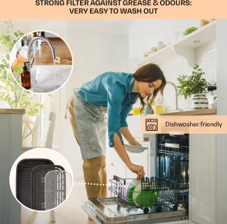 Combo Air Grill heteluchtfriteuse 1500W 4,5L + 2,5L