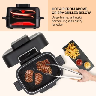 Combo Air Grill heteluchtfriteuse 1500W 4,5L + 2,5L