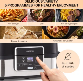 Combo Air heteluchtfriteuse 4,5L + 2,5L grill- en frituurmand 1500W
