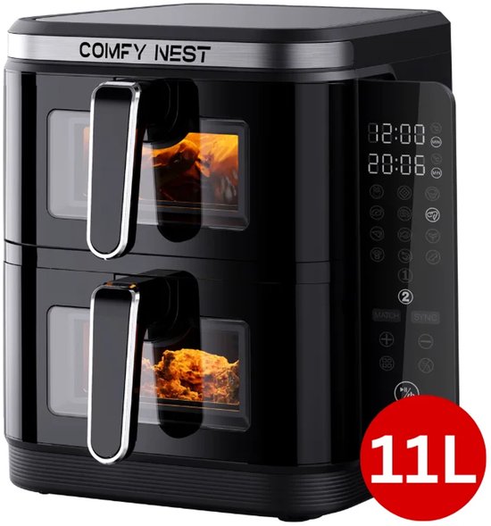 Comfy Nest CN-06184 Airfryer 11L Dubbele Mand review