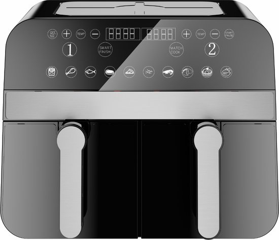 Comfy Nest CN-AFD45NB Dubbele Airfryer XXL 9L Zwart