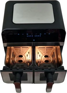 COMFY NEST Dubbele XXL Airfryer 9L Zwart/Zilver