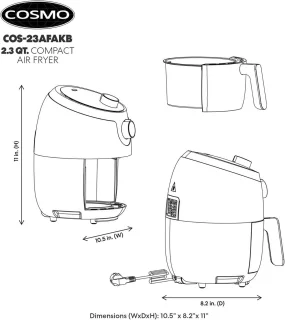 Compacte Airfryer 1000W