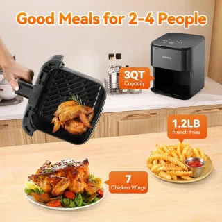 Compacte Airfryer 3-kwart