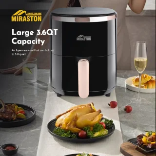 Compacte Airfryer 3,6 L - Zwart