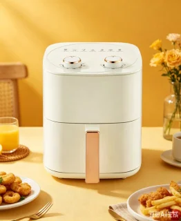 Compacte airfryer 6 L wit