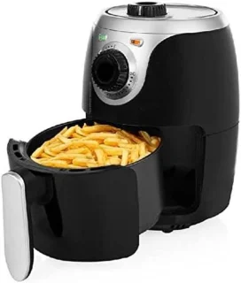 Compacte friteuse, 2 liter, wit en grijs