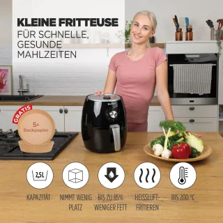 Compacte heteluchtfriteuse 2,5 L