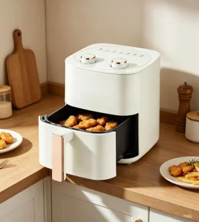 Compacte heteluchtfriteuse van 6 liter