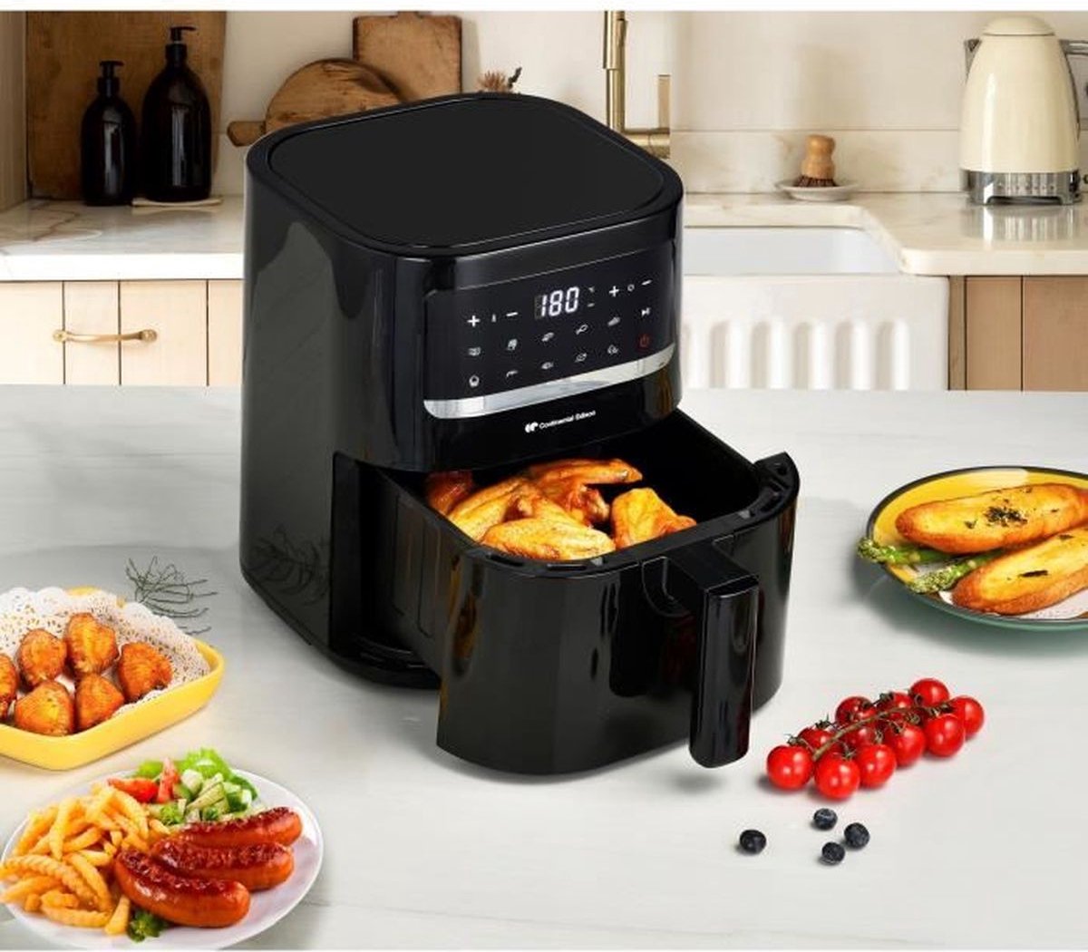 Continental Edison FRSH1400B Airfryer 4,5L Zwart