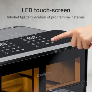 CookingMate Dubbele Airfryer 2x4,5L Zwart
