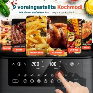 Cookwise Dual Zone Air Fryer 2 Lades Zwart