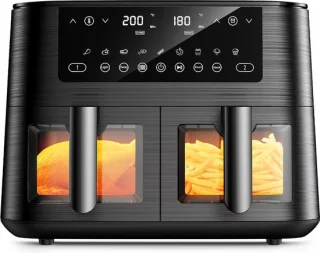 Cookwise Dual Zone Air Fryer 2 Lades Zwart