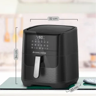 CoolHome AF23 Airfryer XXL Deluxe - 6,5L - Zwart