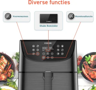 Cosori Airfryer XL 5.5L Zwart