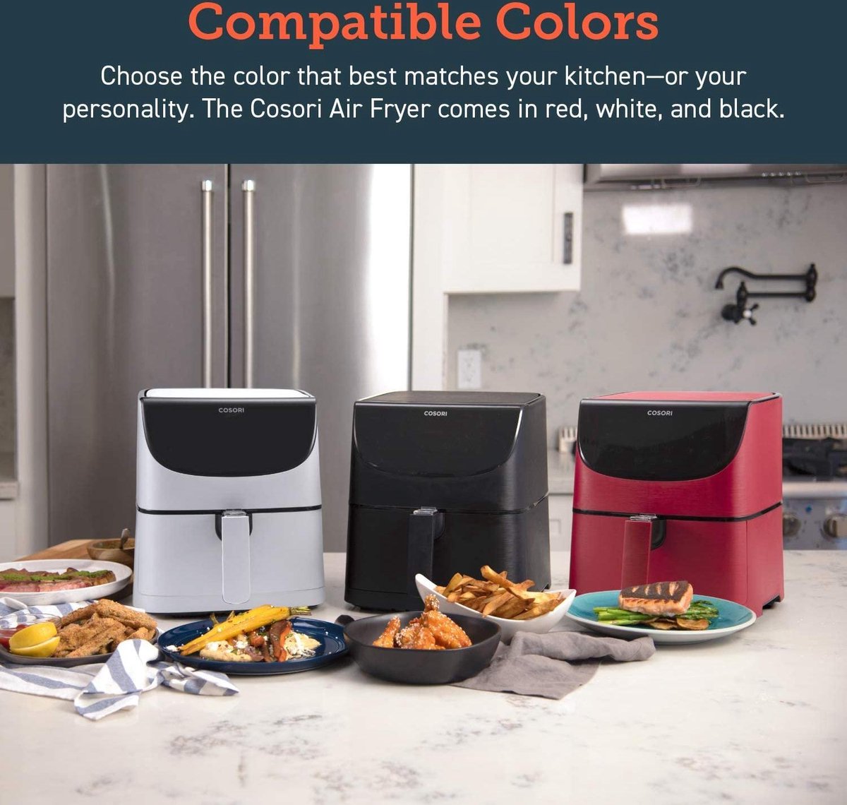 Cosori CP158 AFRXR 5.5L Heteluchtfriteuse Rood