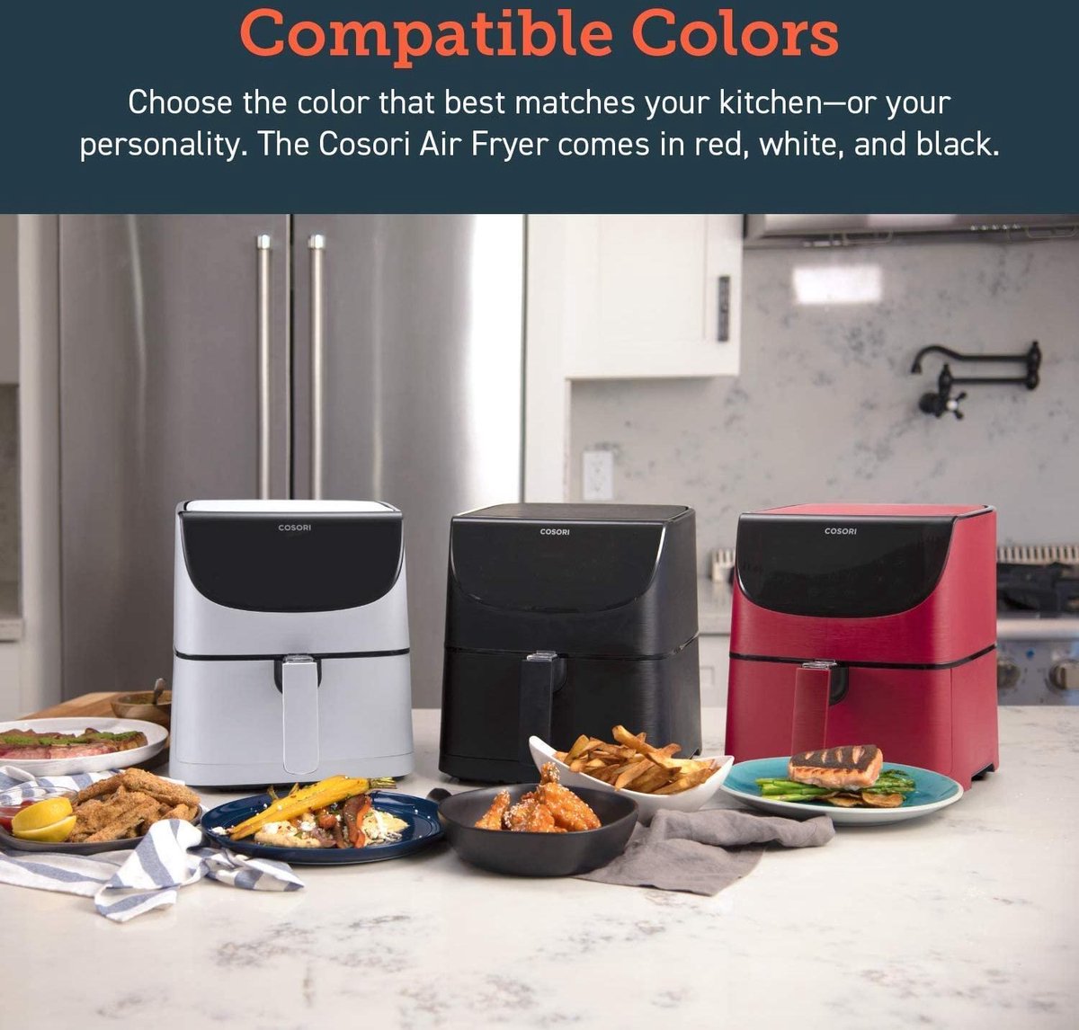 Cosori CP158 AFRXW Heteluchtfriteuse 5.5L Wit