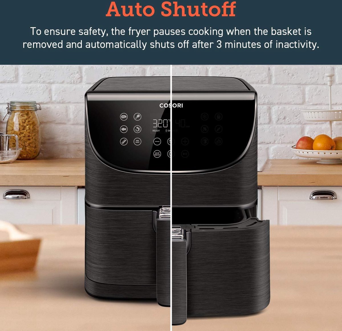 Cosori CP158 AFRXW Heteluchtfriteuse 5.5L Wit