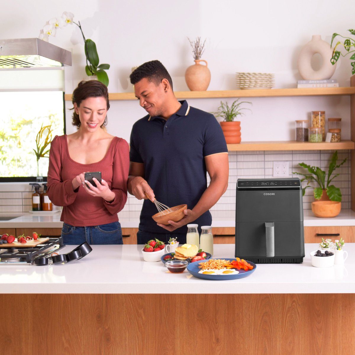 Cosori Dual Blaze II Airfryer XXL 6.4L Antraciet