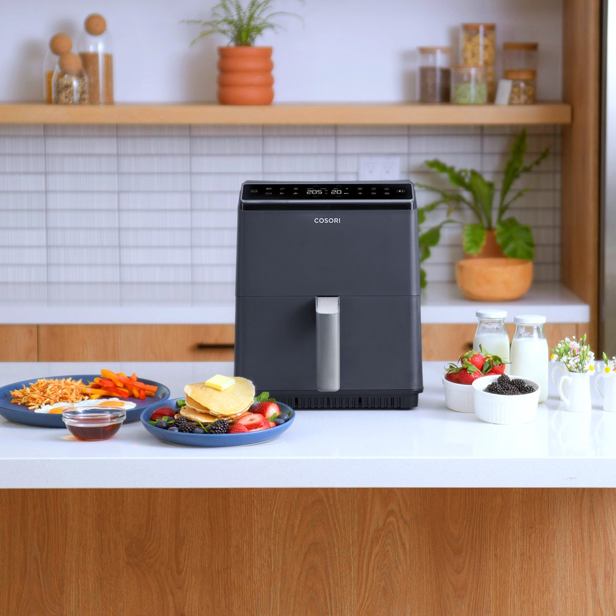 Cosori Dual Blaze II Airfryer XXL 6.4L Antraciet