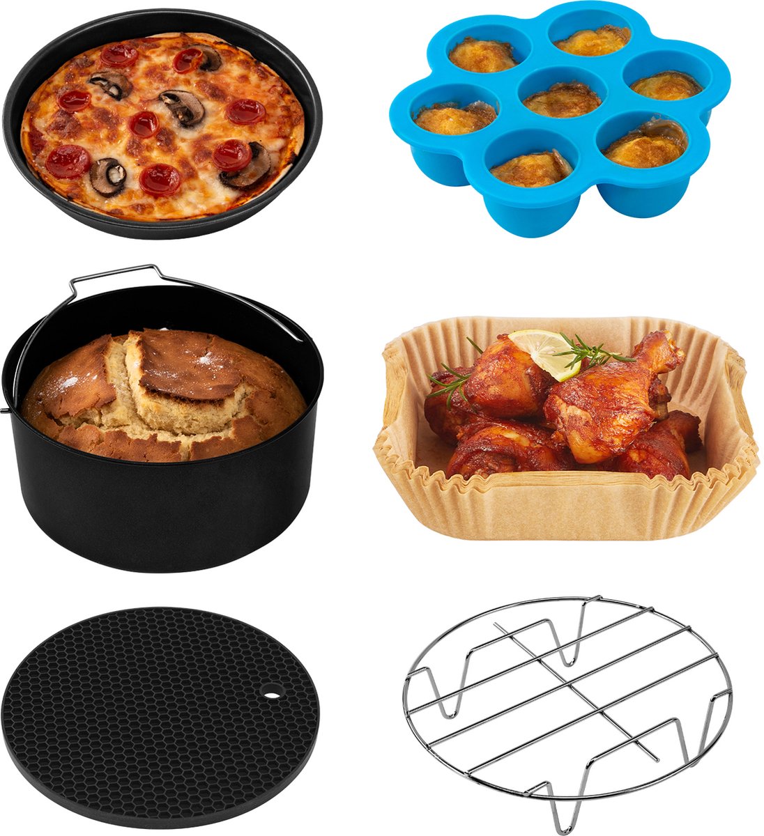 Cosori Dual Blaze II Airfryer XXL Antraciet met Accessoires