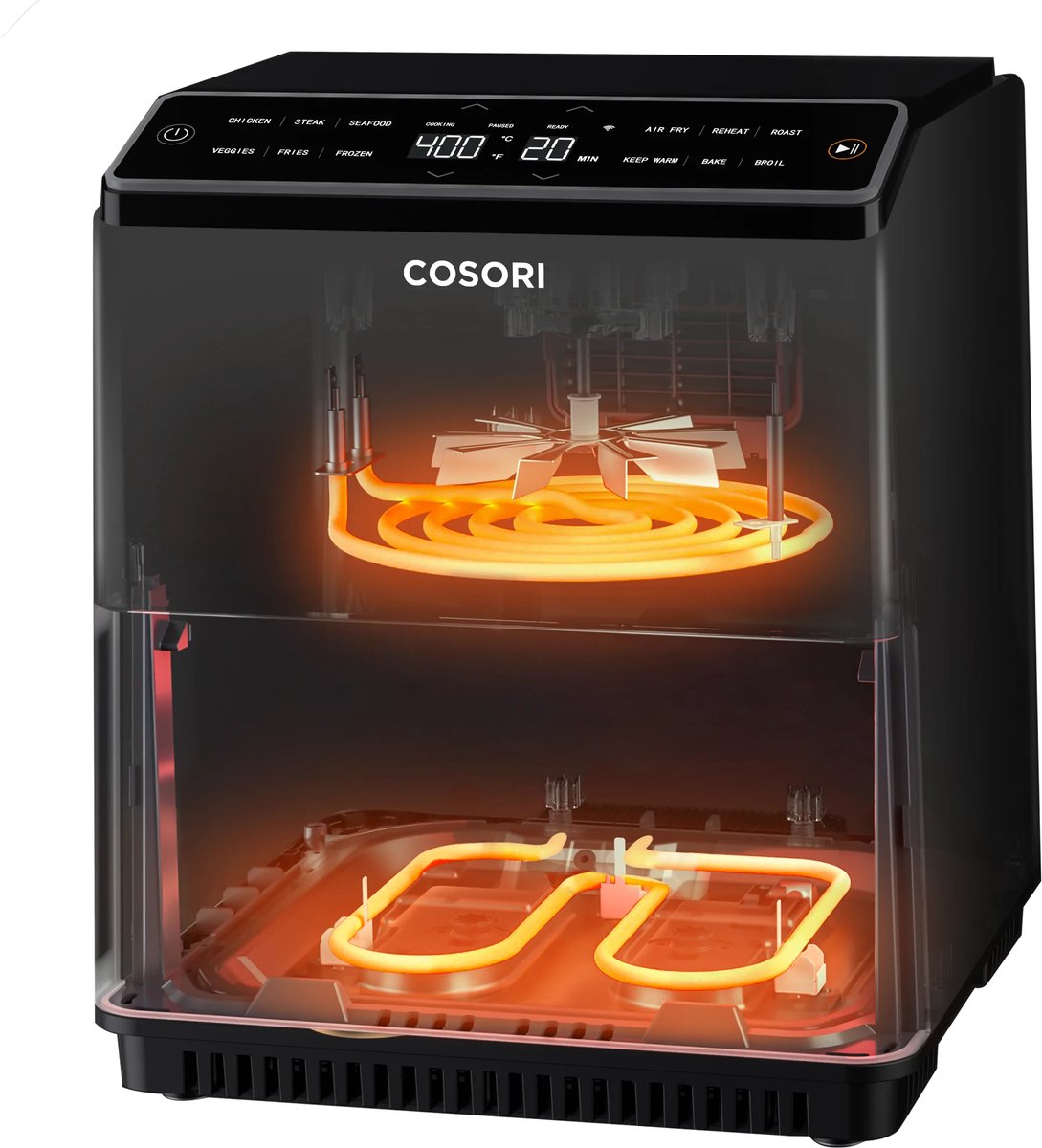 Cosori Dual Blaze XXL Heteluchtfriteuse Antraciet