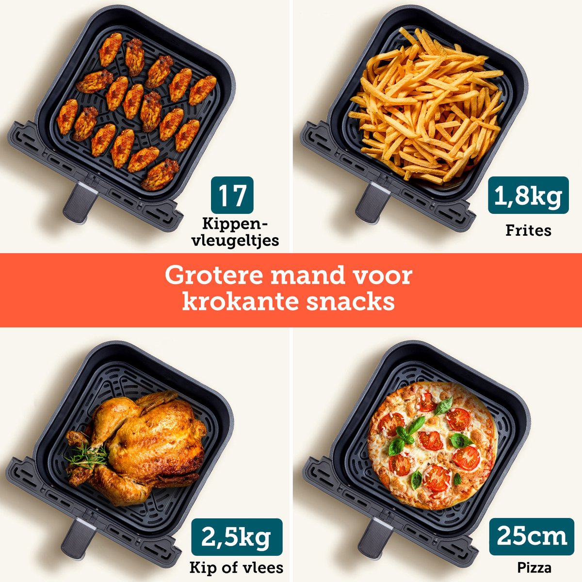 Cosori Dual Blaze XXL Heteluchtfriteuse Antraciet