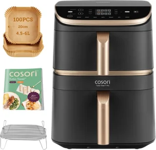 Cosori Turbo Tower Pro XXL Airfryer 10.8L met 2 manden