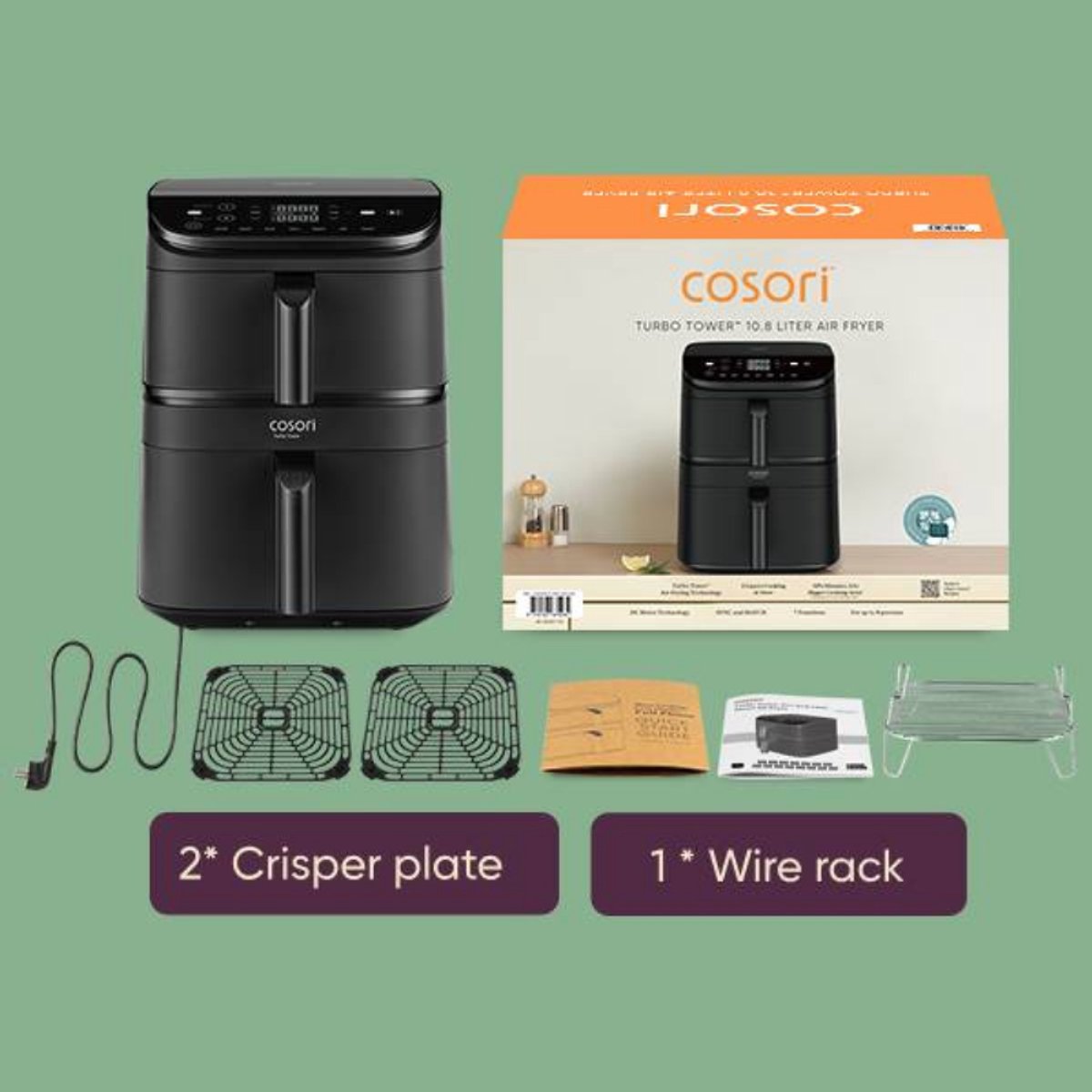 Cosori Turbo Tower XXL Airfryer 10.8L