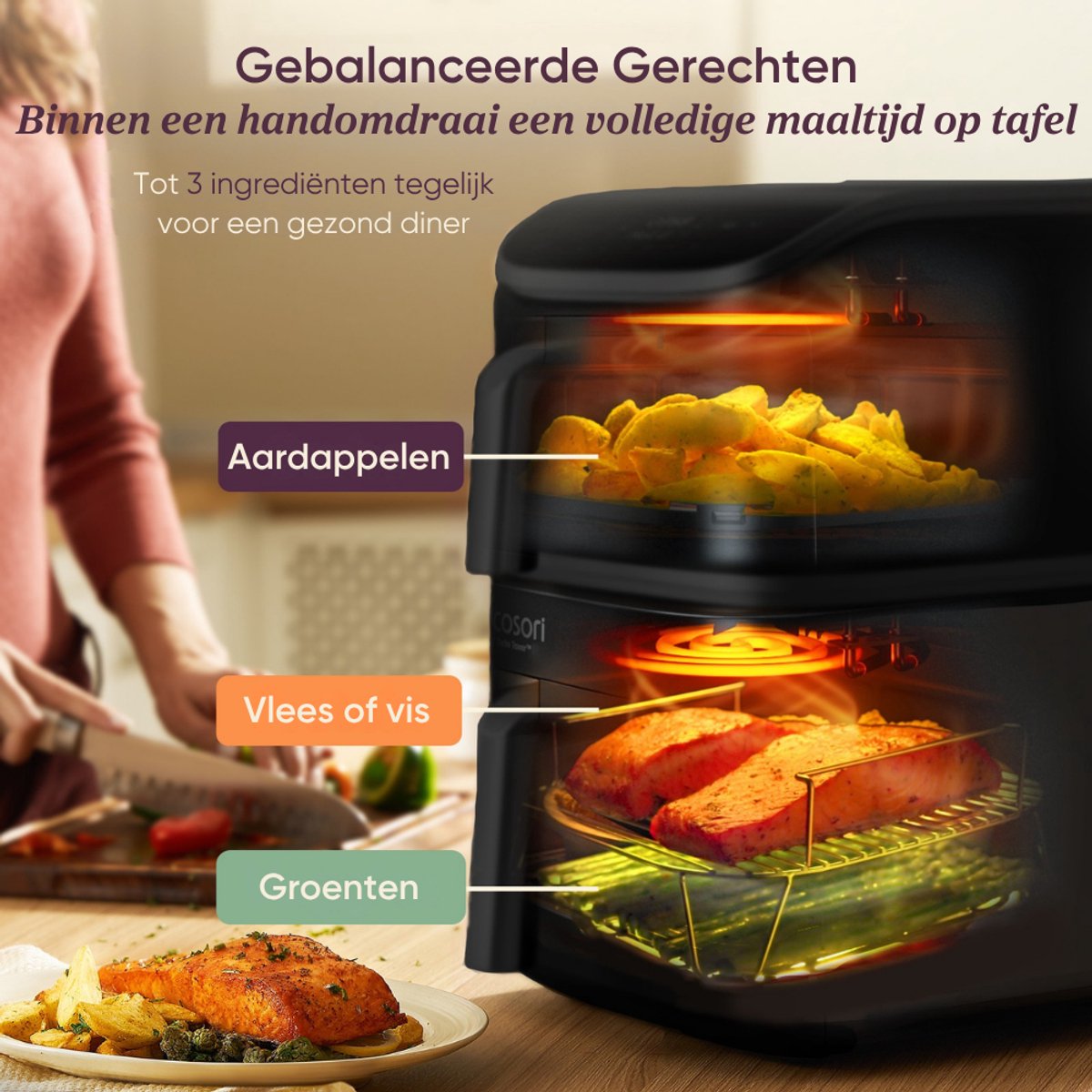 Cosori Turbo Tower XXL Airfryer 10.8L