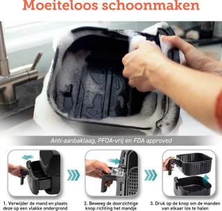 Cosori XL Heteluchtfriteuse 5.5L Zwart