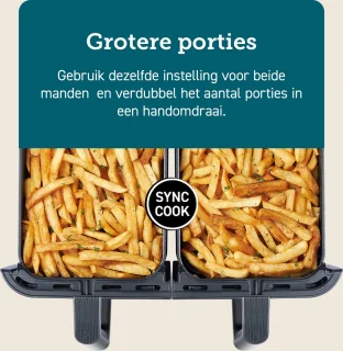 Cosori XXL Dual Basket Airfryer 8.5L Zwart