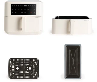 CREATE Airfryer Dual 10L Gebroken Wit