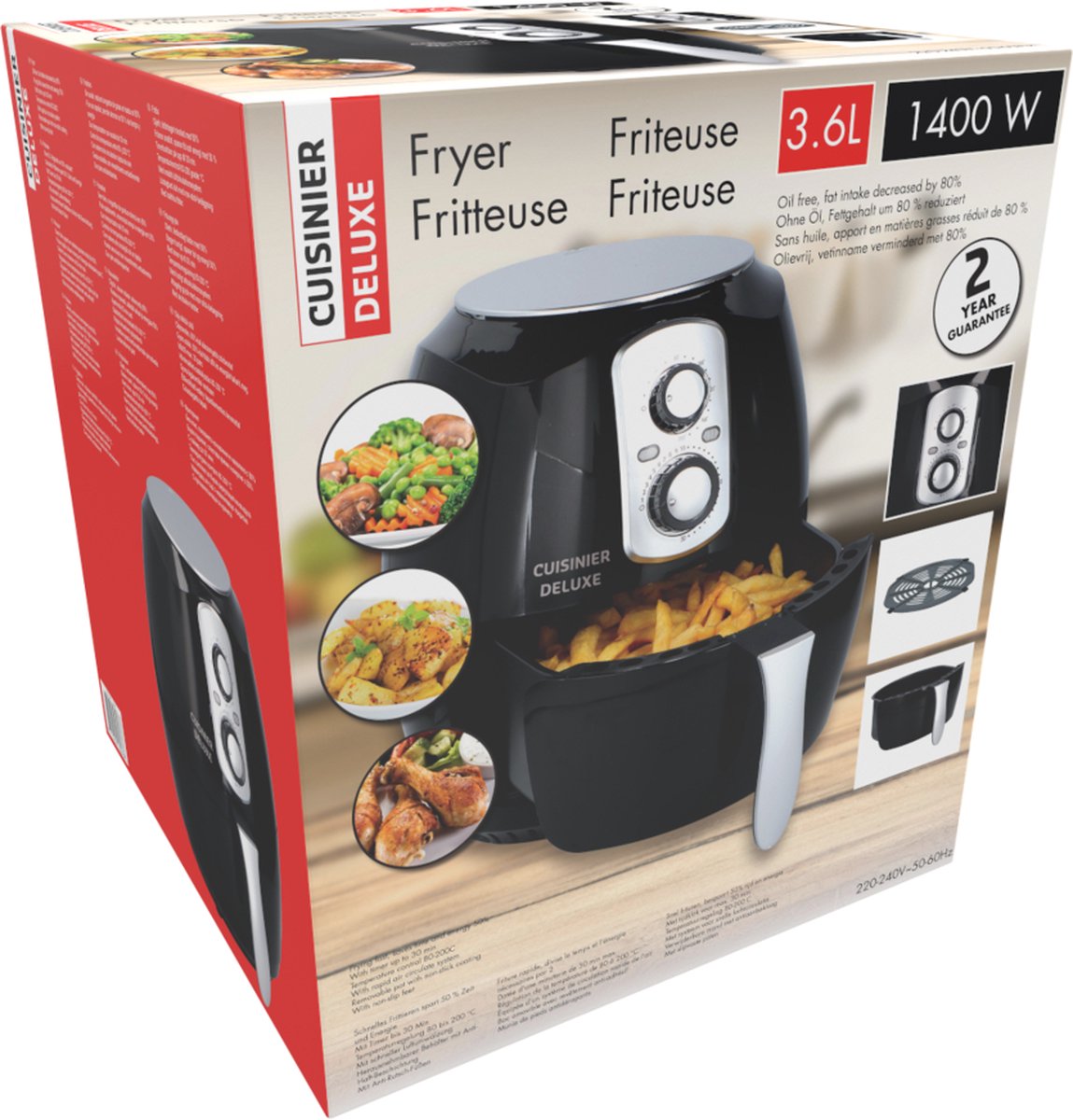 Cuisinier Deluxe Airfryer 3.6L
