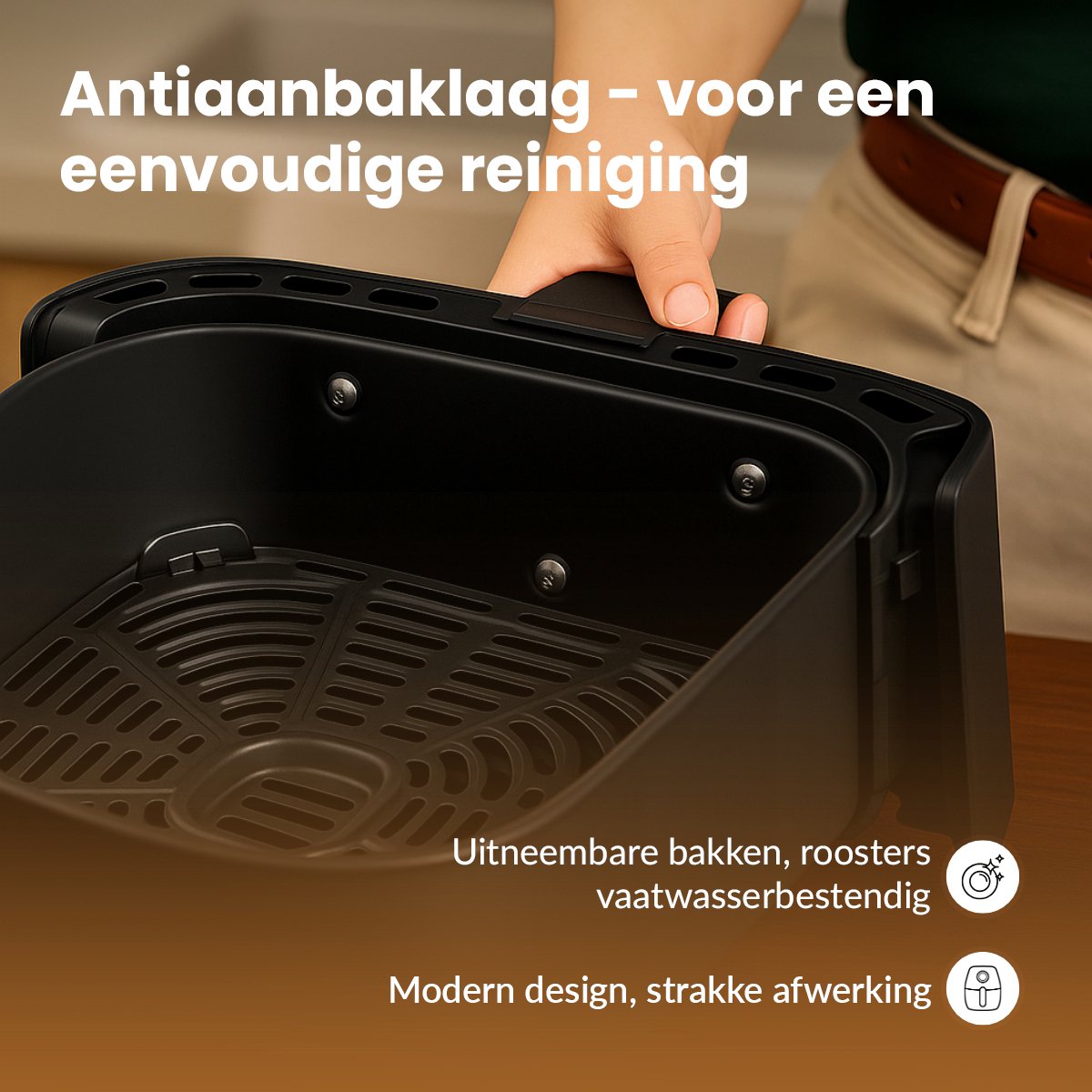 DCG Airfryer XXL met dubbele lades 11L grijs