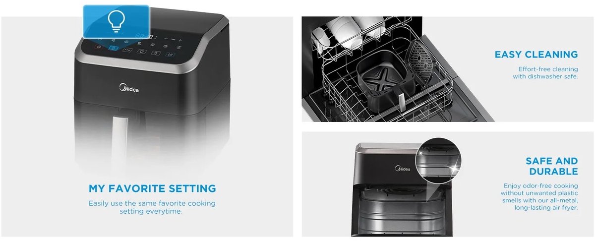 DeXem Heteluchtfriteuse 7L Airfryer Oven