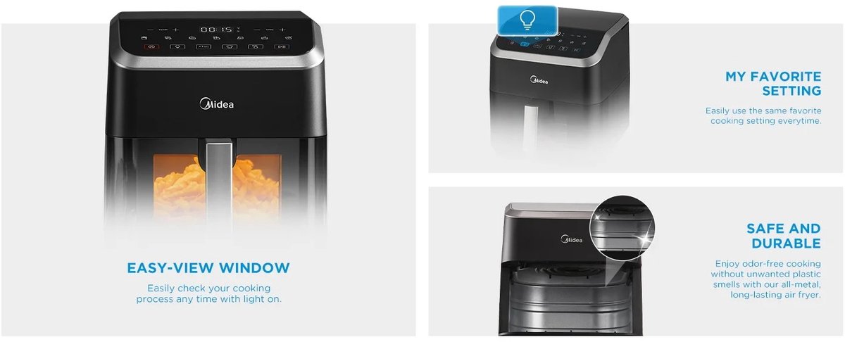 DeXem Heteluchtfriteuse 7L Airfryer Oven