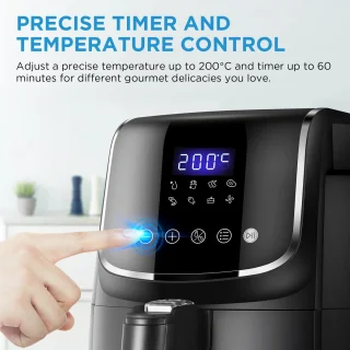 Digitale Airfryer 4L met Grillrack 1500W Zwart