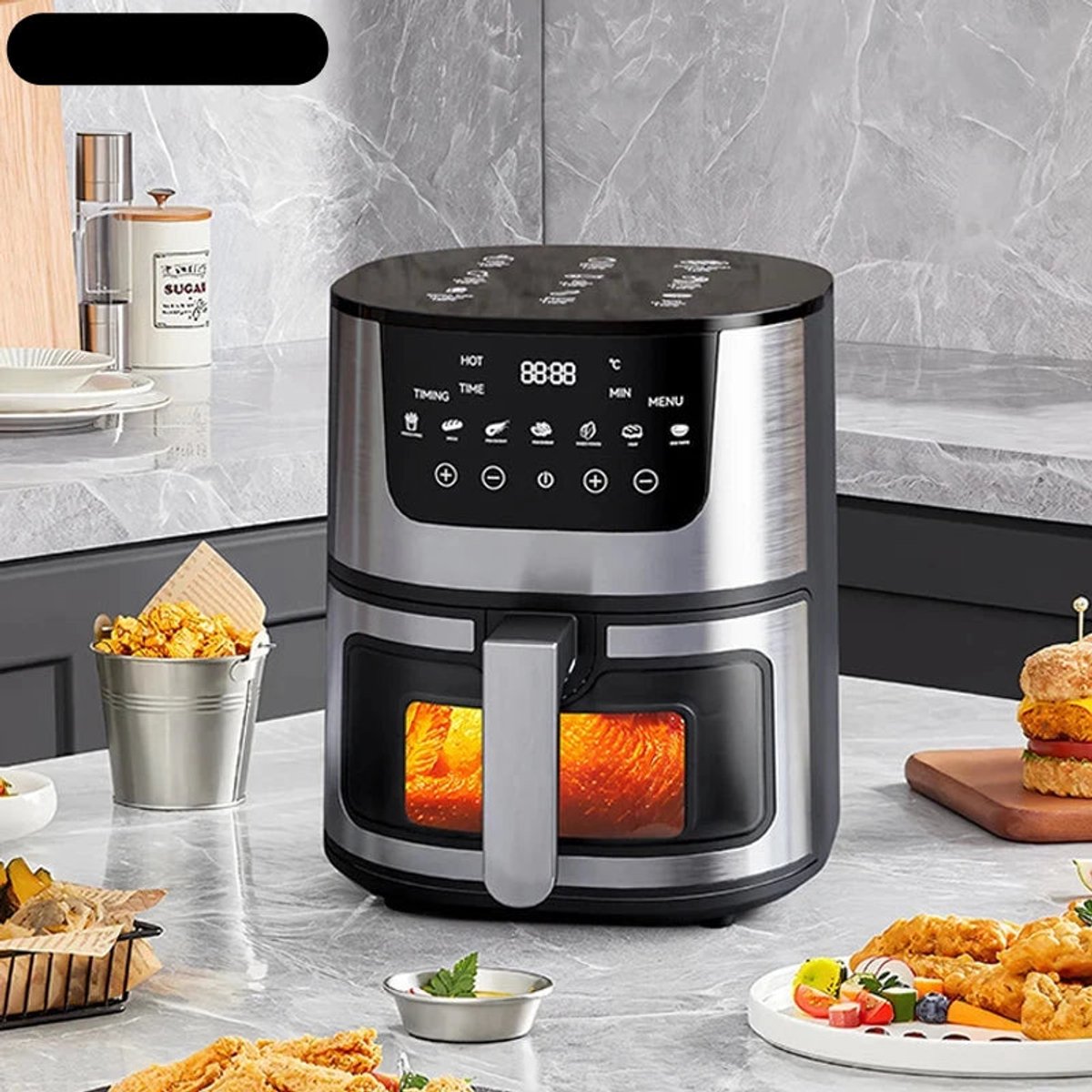 Digitale Airfryer 7L met Grillrack - Zwart