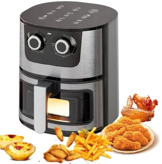Digitale Airfryer PFAS-vrij 7L zwart met Grillrack en Touch Control