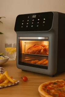Digitale Heteluchtfriteuse Oven 12L Grijs