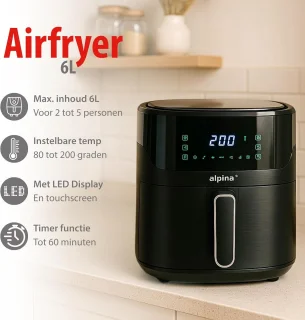 Digitale Heteluchtfriteuse XL 6L