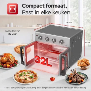 Digitale Heteluchtoven XXL 32L